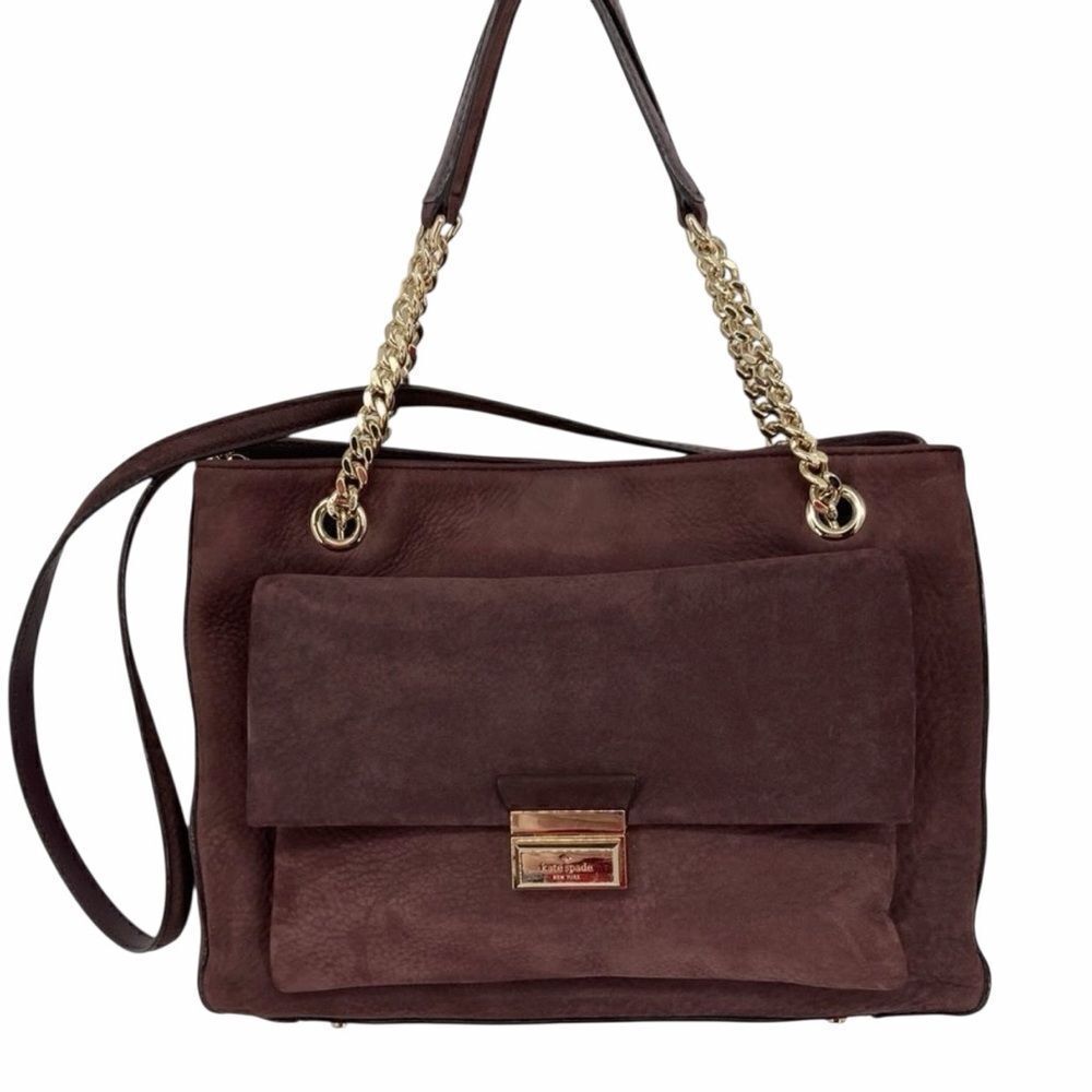 Kate Spade New York Bordeaux Cown Hide Leather Shoulderbag Handbag